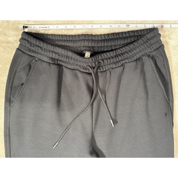 Fabletics Black Fleece Split Neck Sweatshirt XL and Matching Sweatpants L Set - Picture 8 of 10